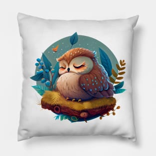 The sleeping owl Pillow