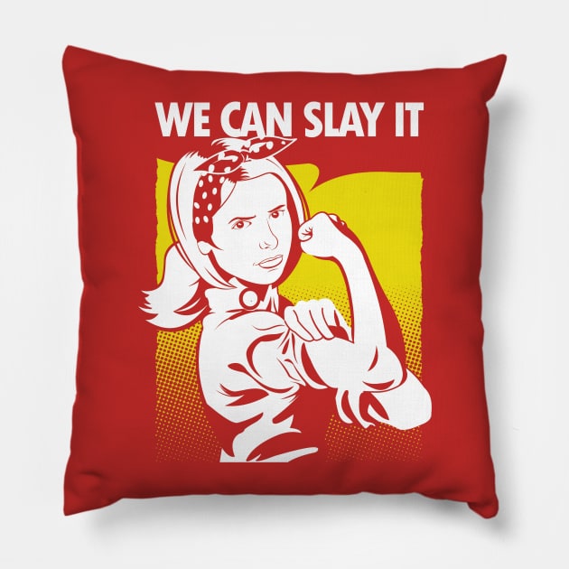 We Can Slay It Pillow by TomTrager