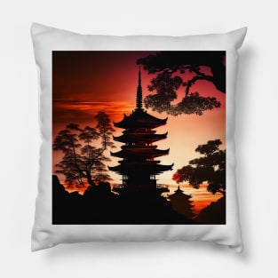 Japanese temple Pillow