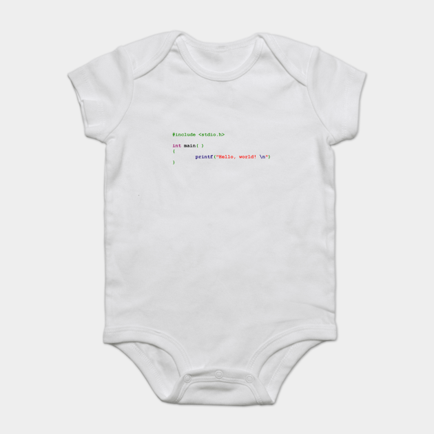 hello world baby onesie