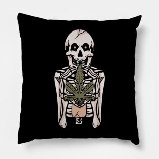 420 and skull Pillow