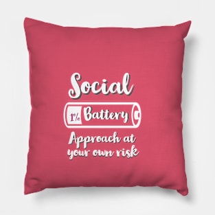 Funny Quotes / Social Battery Pillow