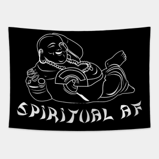 Spiritual AF Funny Buddha Tapestry