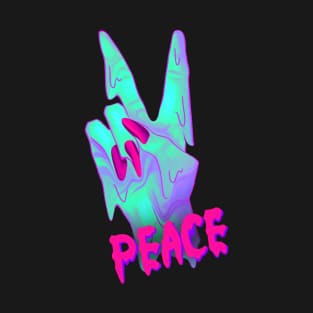 cyberpunk peace sign T-Shirt