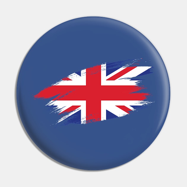 flag of UK Pin by gold package