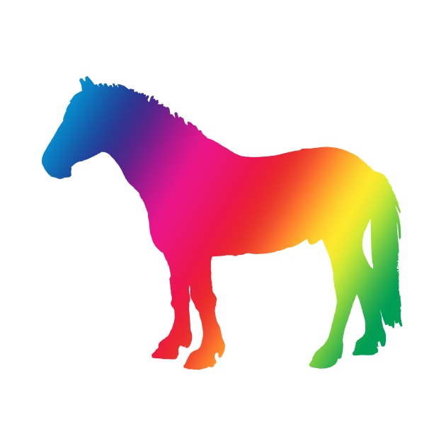 Horse rainbow silhouette by Shyflyer