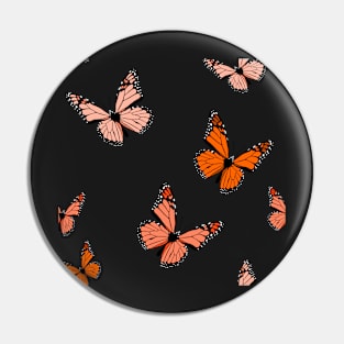 Orange Butterfly Pattern Pin