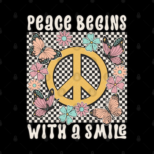 Peace Peace Sign "Peace Begins With A Smile" by FloraLi