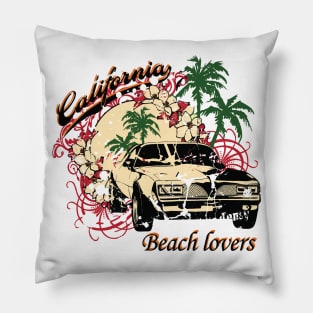 California Beach Lovers Pillow