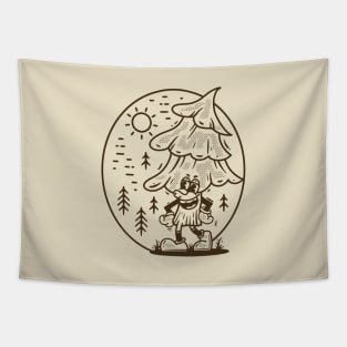 Pine tree character Tapestry