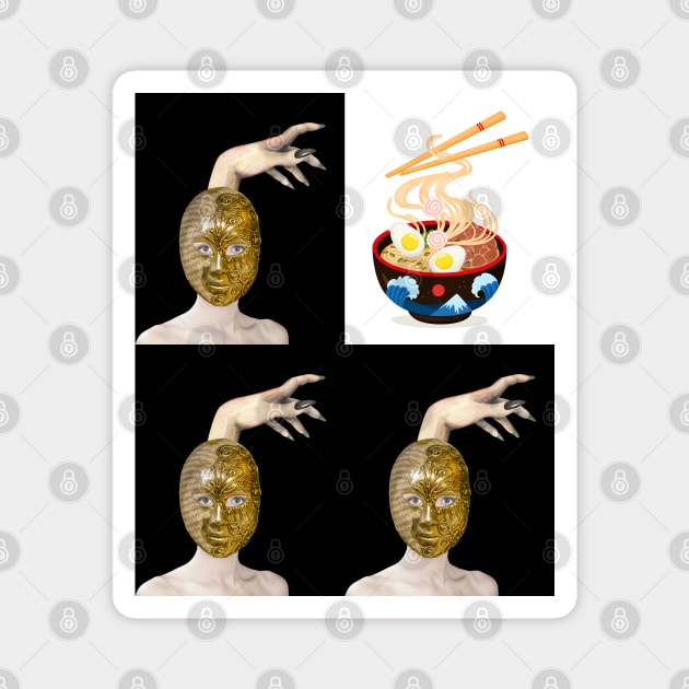 WITCHES LOVE NOODLES!! (2) - Halloween Witch Hand | Witch Mask | Halloween Costume | Funny Halloween Magnet by Cosmic Story Designer
