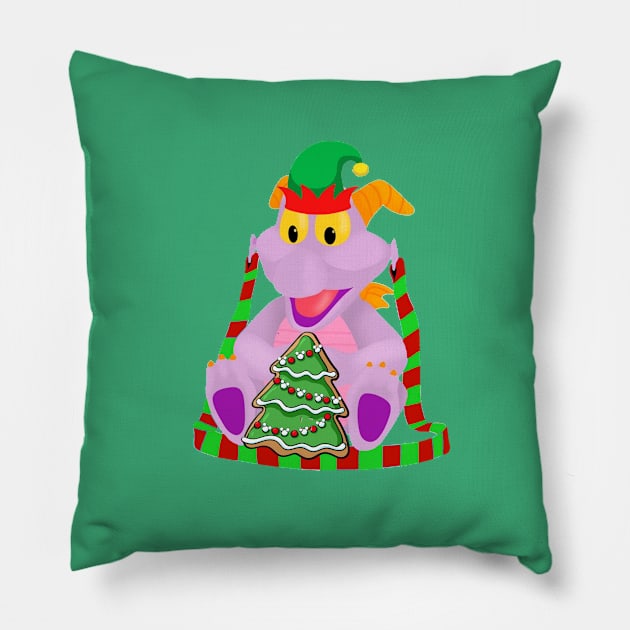 gingerbread tree for imaginary dragon Pillow by magicmirror