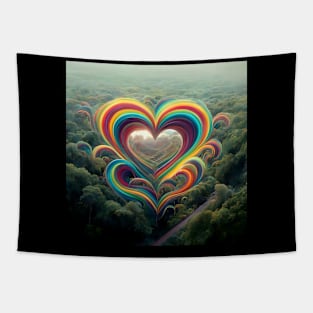 Water Hearts Of Love 1 Tapestry