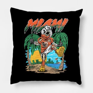 Miami Skeleton Pillow