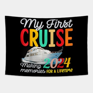 My First Cruise 2024 Vacation Ship Family Travel Squad Tapestry