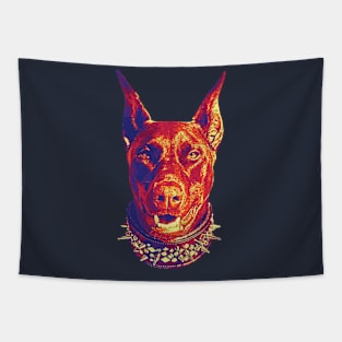 Doberman Fiery Reddish Tritone Tapestry