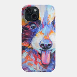 Conceptual abstract painting of a raccoon muzzle. Phone Case