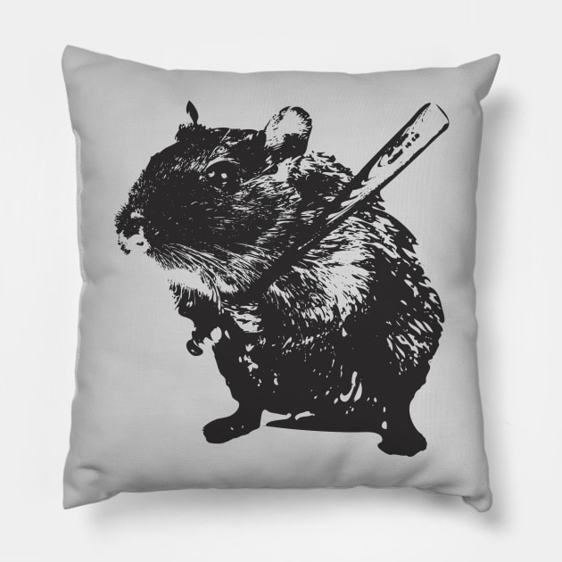 Angry mouse Pillow by badbugs