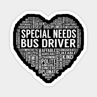 Special Needs Bus Driver Heart Magnet