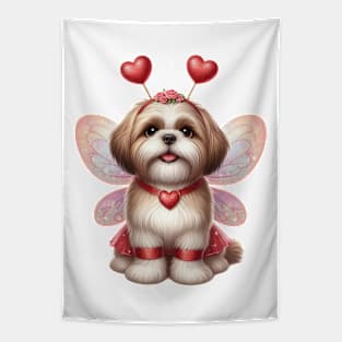 Valentine Fairy Shih Tzu Dog Tapestry