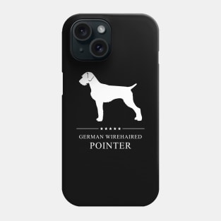 German Wirehaired Pointer Dog White Silhouette Phone Case