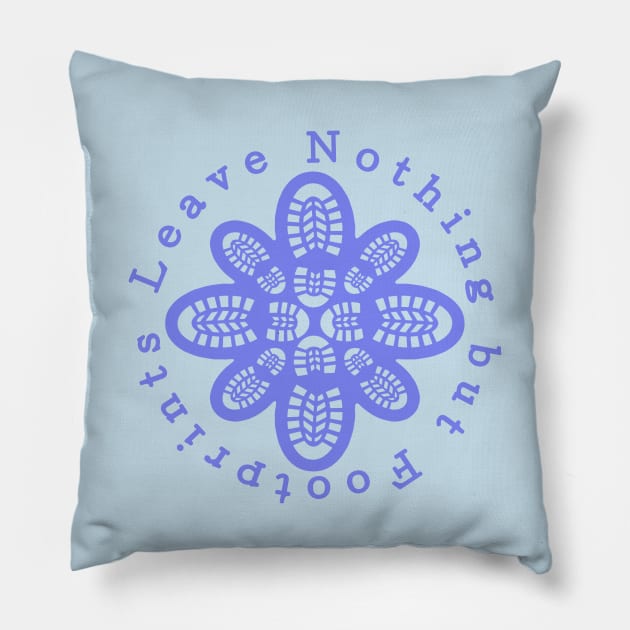 Leave Nothing but Footprints Hiking Boot Hiking Original Pillow by TeeCreations