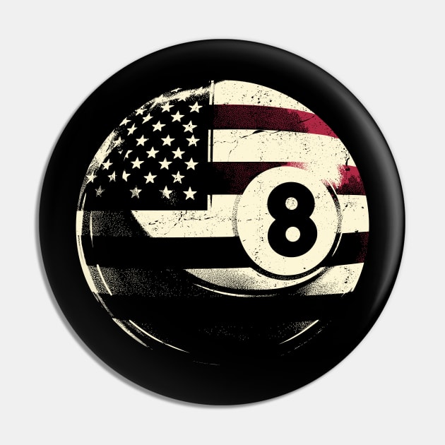 American 8 Ball Billiard Pool Pin by podtuts