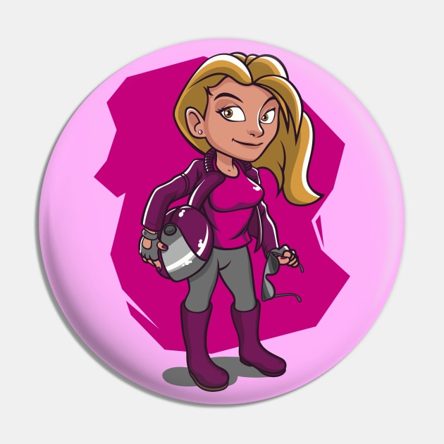 Biker Girl Pin by EderSouza