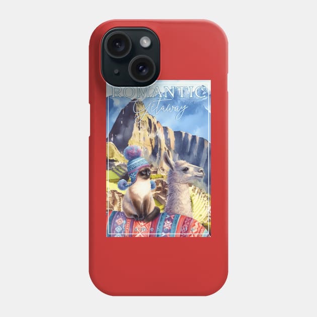 Romantic Getaway Cat Siamese Life 3BZ Phone Case by catsloveart