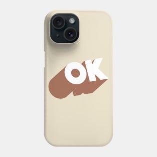 OK //// Ok Logo Blocky Design #1 Phone Case