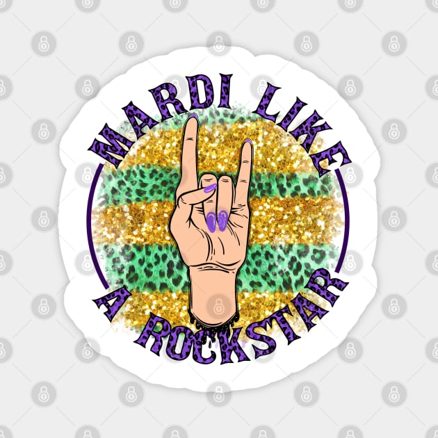 Mardi Gras Like A Rockstar Magnet by FitchByEvelyn