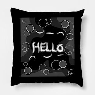 "Foreword: 'HELLO' in Abstract Style" Pillow