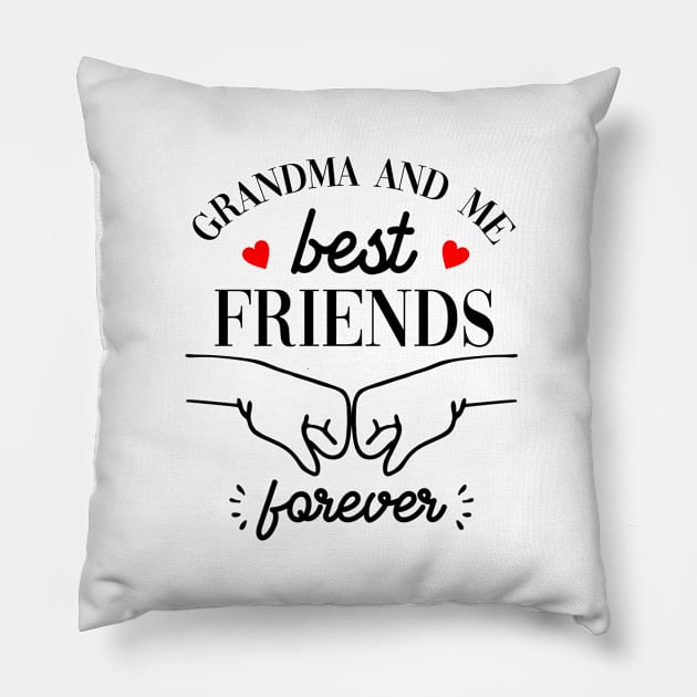 Best Grandma shirt Grandma gift from Grandson Granddaughter Grandkids Pillow by cecatto1994