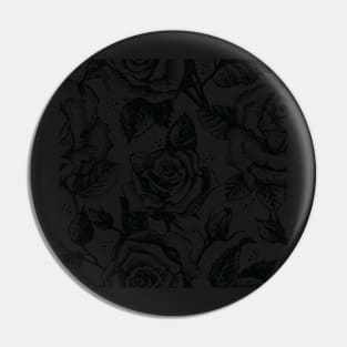 Roses in Black and White Pin