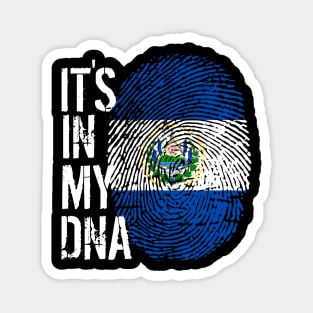 El Salvador Flag Fingerprint My Story DNA Salvadorian Magnet