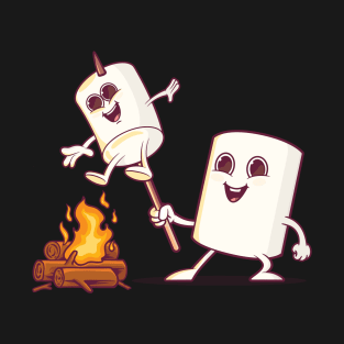 Camping toasting marshmallows T-Shirt