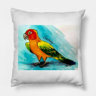 Chesney the Sun Conure Pillow