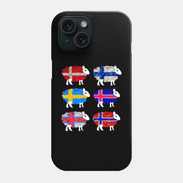 Scandinavian Sheep Phone Case by Alex Bleakley