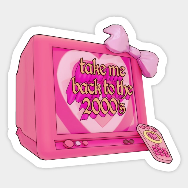 Cute y2k trendy girly retro 2000s stickers