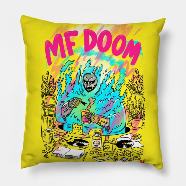 MF DOOM Pillow by geolaw