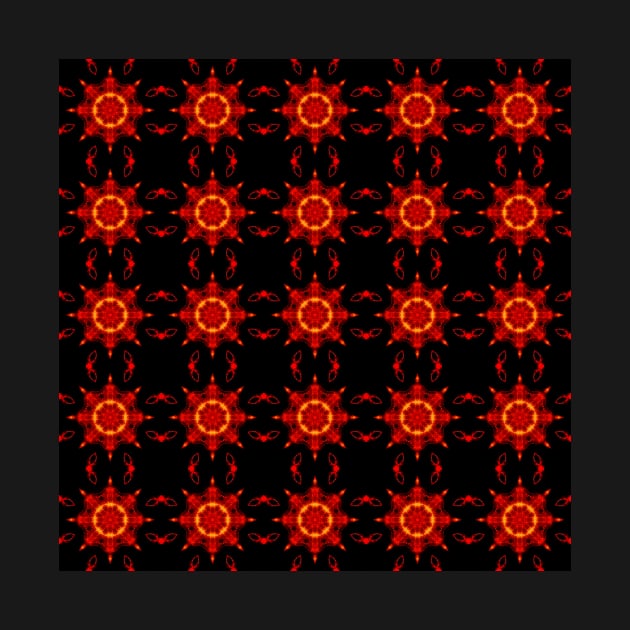 Ominous Red Kaleidoscope pattern (Seamless) 38 by Swabcraft