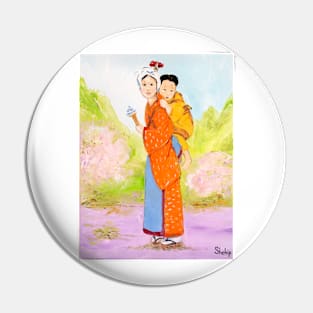 Japan. Brother and Sister. Pin