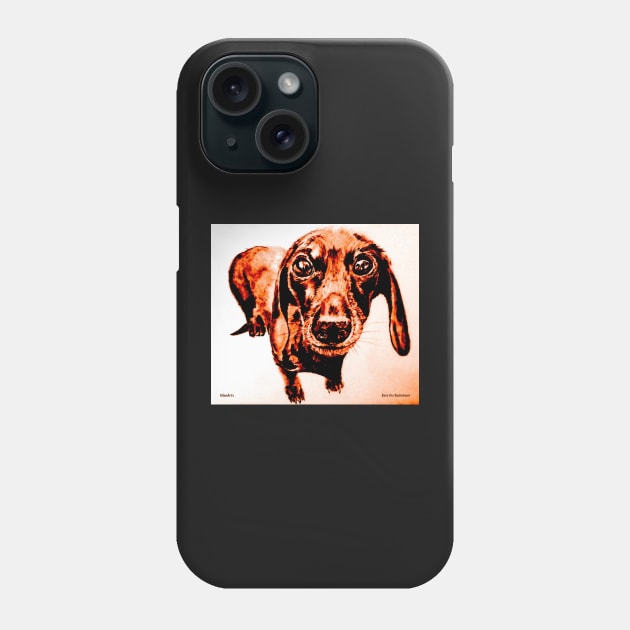 Dave the Dachshund 2 by AllansArts Phone Case by AllansArts