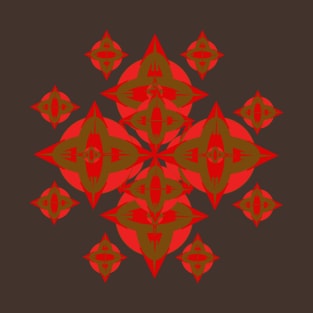 Red Brown Mandala T-Shirt