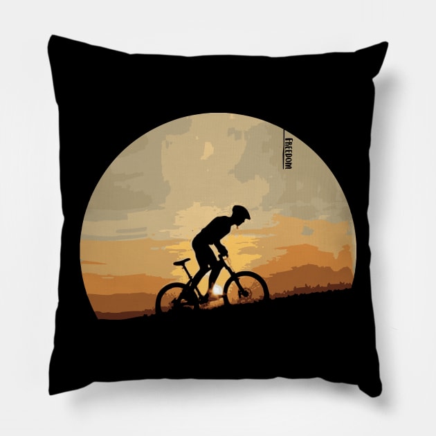 freedom bike Pillow by manuvila