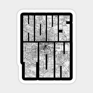 Houston, USA City Map Typography - Light Magnet