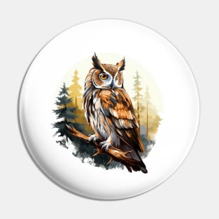 Great Horned Owl Pin