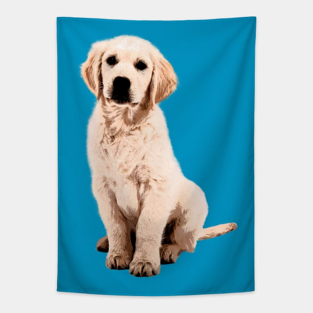 Golden Retriever Puppy Tapestry by MonkeyBusiness