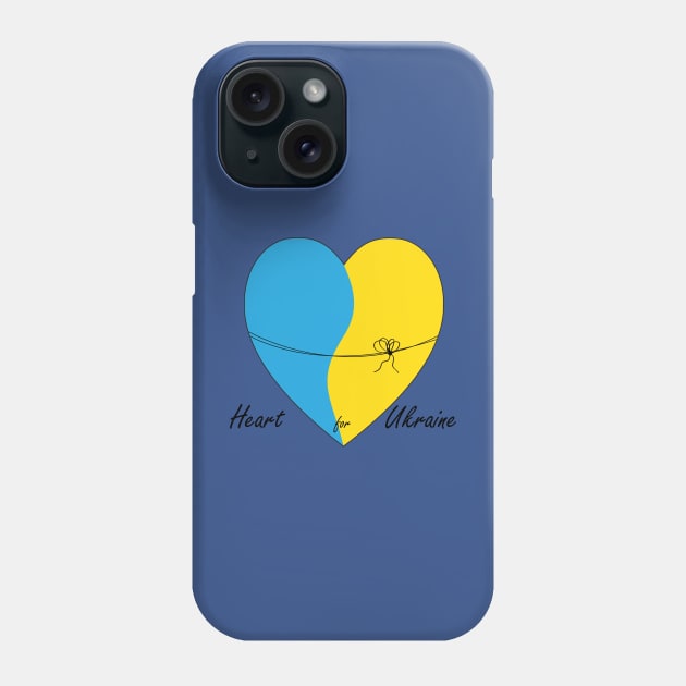 Heart for Ukraine Phone Case by grafart