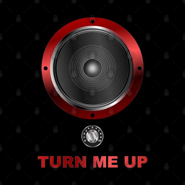 Turn Me Up - Bass Woofer + Volume Knob - Red by geodesyn